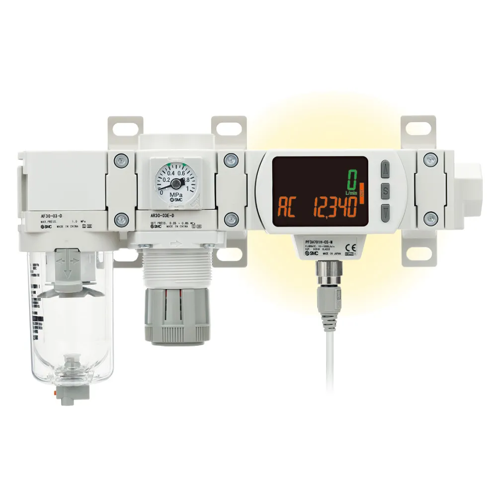 Công tắc dòng chảy kỹ thuật số hiển thị 3 màu PF3A7/8□H (-L)